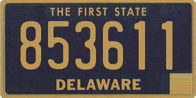 DE license plate 853611