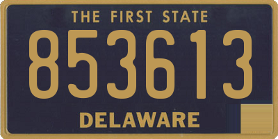 DE license plate 853613