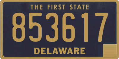 DE license plate 853617
