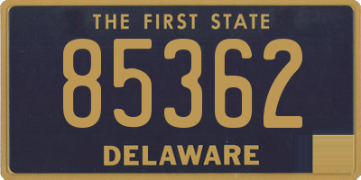 DE license plate 85362