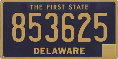 DE license plate 853625
