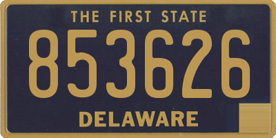 DE license plate 853626