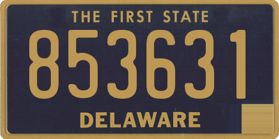 DE license plate 853631