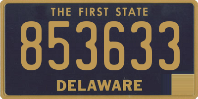 DE license plate 853633