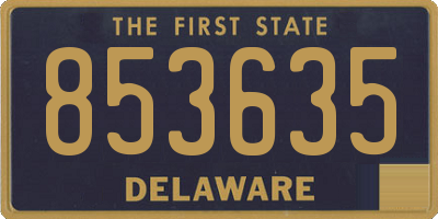 DE license plate 853635