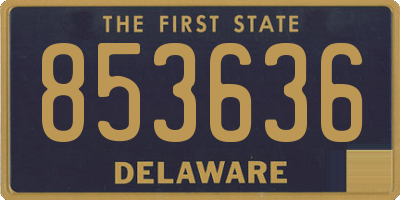 DE license plate 853636