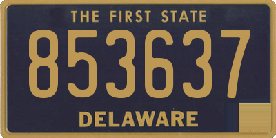 DE license plate 853637