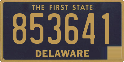 DE license plate 853641