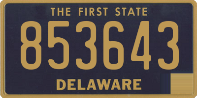 DE license plate 853643