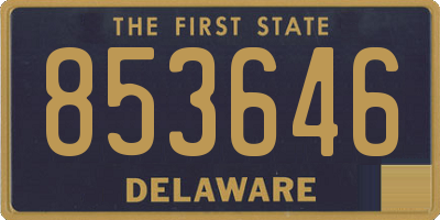 DE license plate 853646