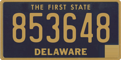 DE license plate 853648