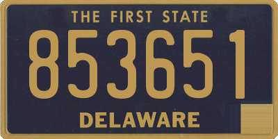 DE license plate 853651