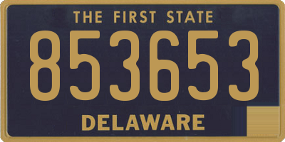 DE license plate 853653