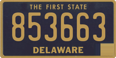 DE license plate 853663