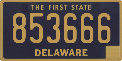 DE license plate 853666