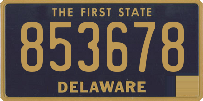 DE license plate 853678