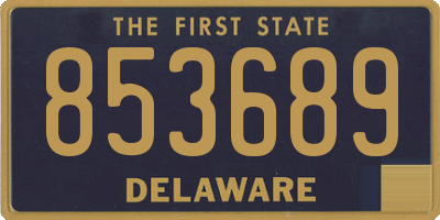 DE license plate 853689