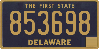DE license plate 853698