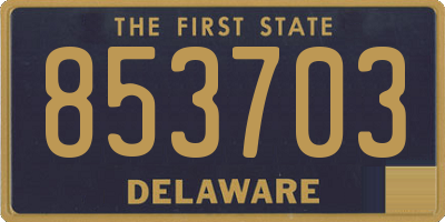 DE license plate 853703