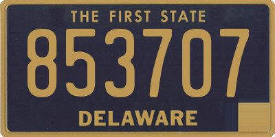 DE license plate 853707