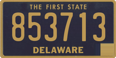 DE license plate 853713