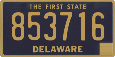 DE license plate 853716