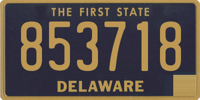 DE license plate 853718