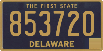 DE license plate 853720