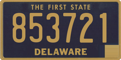 DE license plate 853721