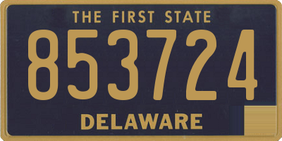 DE license plate 853724