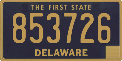 DE license plate 853726