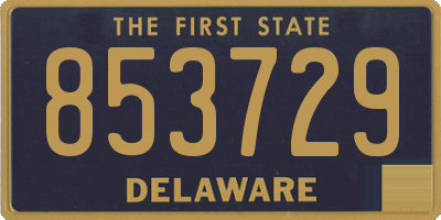 DE license plate 853729