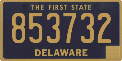 DE license plate 853732
