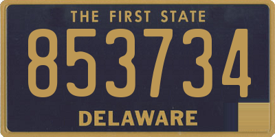 DE license plate 853734