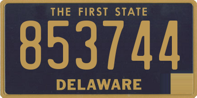 DE license plate 853744