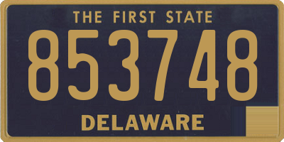 DE license plate 853748