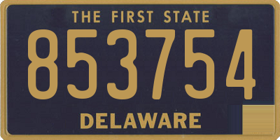 DE license plate 853754