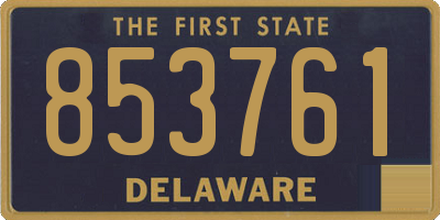 DE license plate 853761