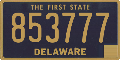 DE license plate 853777