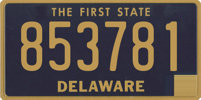 DE license plate 853781