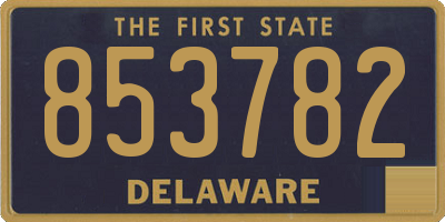 DE license plate 853782