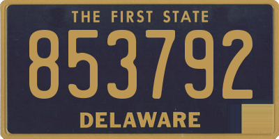 DE license plate 853792