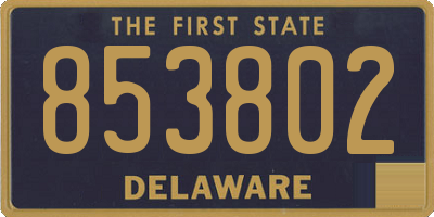DE license plate 853802