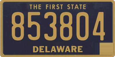 DE license plate 853804