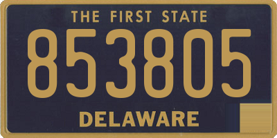 DE license plate 853805