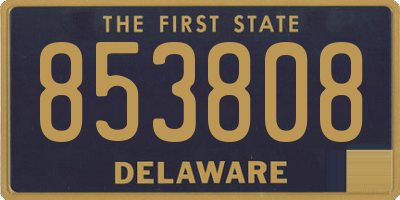 DE license plate 853808