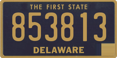 DE license plate 853813