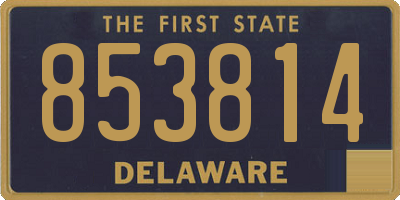 DE license plate 853814