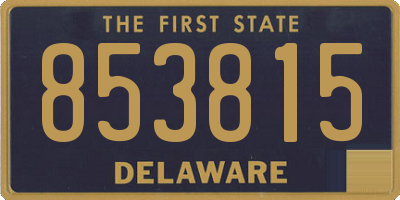 DE license plate 853815