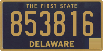 DE license plate 853816